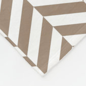 タンホワイトヘリンボーンモノグラム フリースブランケット (角)