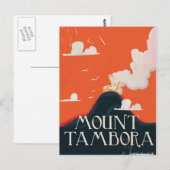 タンボラ山火山旅行ポスター ポストカード (正面/裏面)