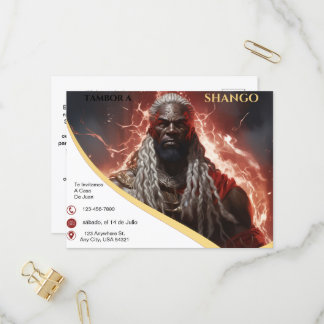 タンボールアシャングオライトニングラヨス招待状 インビテーションポストカード