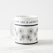 タンポポが付いている感動的なマグ コーヒーマグカップ (正面左)