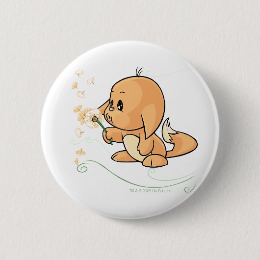 タンポポで望むオレンジKacheek 缶バッジ (正面)