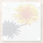 タンポポとシャドーの彗星 ガラスコースター (裏面)