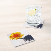 タンポポとシャドーの彗星 スクエアペーパーコースター (インサイチュ)