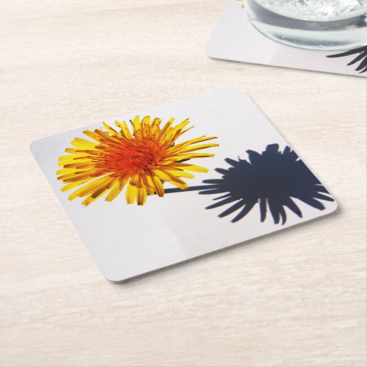 タンポポとシャドーの彗星 スクエアペーパーコースター (アングル)