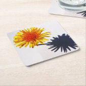 タンポポとシャドーcoastercna スクエアペーパーコースター (アングル)