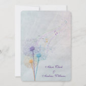 タンポポとチュレ結婚ルの音符 招待状 (正面)