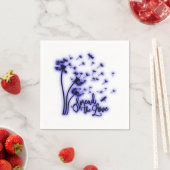 タンポポとトンボの愛を広める スタンダードカクテルナプキン (インサイチュ)