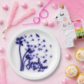 タンポポとトンボの愛を広める ペーパープレート (パーティー)