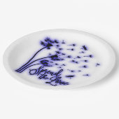 タンポポとトンボの愛を広める ペーパープレート (アングル)