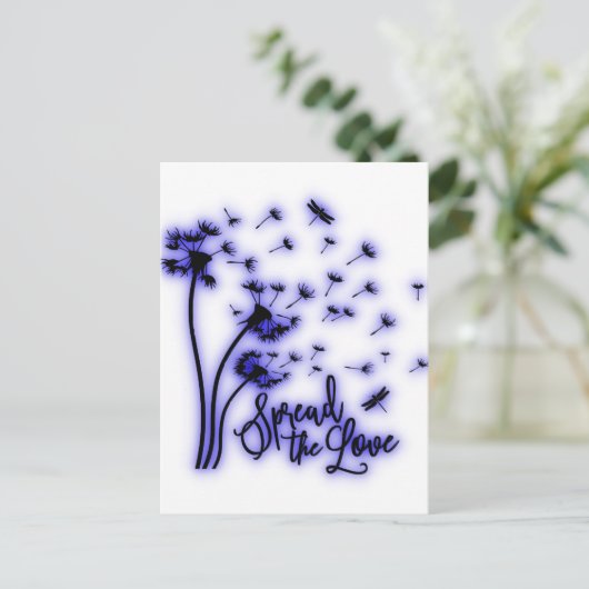 タンポポとトンボの愛を広める ポストカード (スタンド正面)