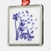 タンポポとトンボの愛を広める メタルオーナメント (左)