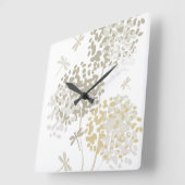 タンポポとトンボモダンイ スクエア壁時計 (傾斜)