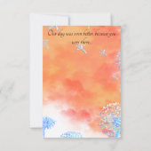 タンポポと水彩雲ありがとう サンキューカード (裏面)