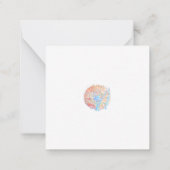 タンポポと水彩雲の結婚式rsvp ノートカード (裏面)