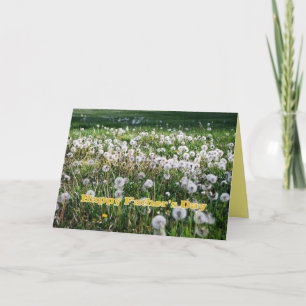 タンポポと父の日のユーモア カード