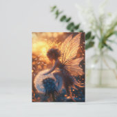 タンポポと美しい太陽の妖精 ポストカード (スタンド正面)