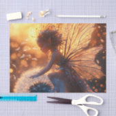 タンポポと美しい太陽の妖精 薄葉紙 (クラフト)