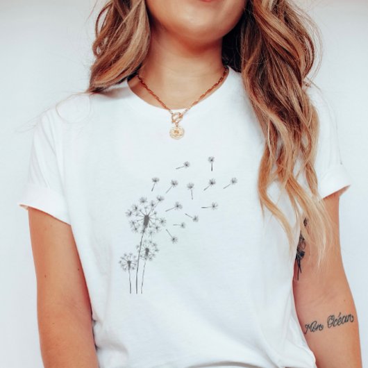 タンポポのそよ風; ふんわり夏の花 Tシャツ