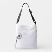 タンポポのインスピレーションのプリントの十字の遺体袋 クロスボディバッグ (裏面)