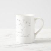 タンポポのインスピレーションの骨灰磁器のマグ ボーンチャイナマグカップ (右)