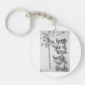 タンポポのインスピレーション – 雑草/願い キーホルダー (正面)