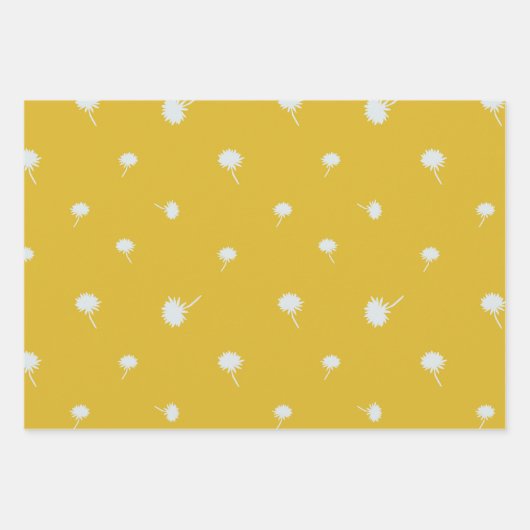 タンポポのギフトラップセット ラッピングペーパーシート (正面)