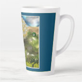 タンポポのシュールな目の夢 カフェラテマグ (右)