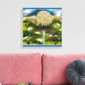タンポポのシュールな目の夢 キャンバスプリント (インサイチュ (リビング))