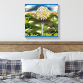 タンポポのシュールな目の夢 キャンバスプリント (インサイチュ (寝室))