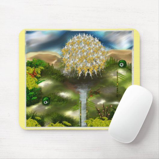 タンポポのシュールな目の夢 マウスパッド (マウス)