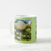 タンポポのシュールな目の夢 マグカップ (正面左)