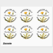 タンポポのゼリー製品事業ラベル ラウンドシール (シート)