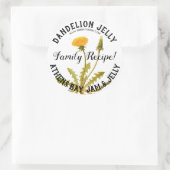 タンポポのゼリー製品事業ラベル ラウンドシール (バッグ)