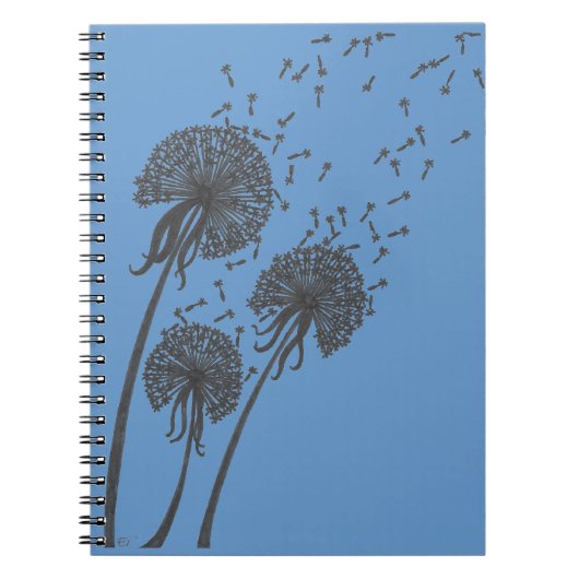 タンポポのトリオのノート ノートブック (正面)