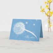 タンポポのハッピーバースデーに願い カード (黄色い花)