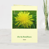 タンポポのハッピーバースデーの娘カード カード (裏面)