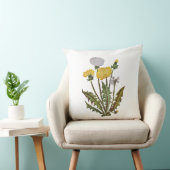 タンポポのフェイクな刺繍の枕 クッション (椅子)