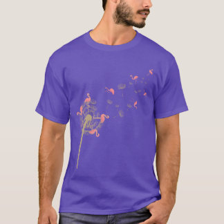 タンポポのフラミンゴの鳥の少年 Tシャツ