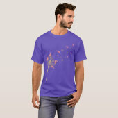 タンポポのフラミンゴの鳥の少年 Tシャツ (正面フル)