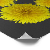 タンポポのフレームのビーズ ポスター (角)