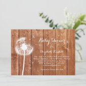 タンポポのベビーシャワーの招待状-カシ 招待状 (スタンド正面)