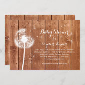 タンポポのベビーシャワーの招待状-カシ 招待状 (正面/裏面)