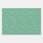 タンポポのミニマルフローラお洒落ディティかわいい ラッピングペーパーシート (正面2)