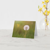 タンポポのメッセージカードとのダンス カード (黄色い花)