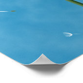 タンポポの上に座っている可愛いラディバグ ポスター (角)