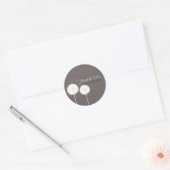 タンポポの二輪 タウプ色のラスティックな結婚式の引出物 ラウンドシール (封筒)