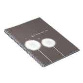 タンポポの二輪 タウプ色の風合い ノートブック (右側)