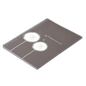 タンポポの二輪 タウプ色の風合い ノートブック (左側)