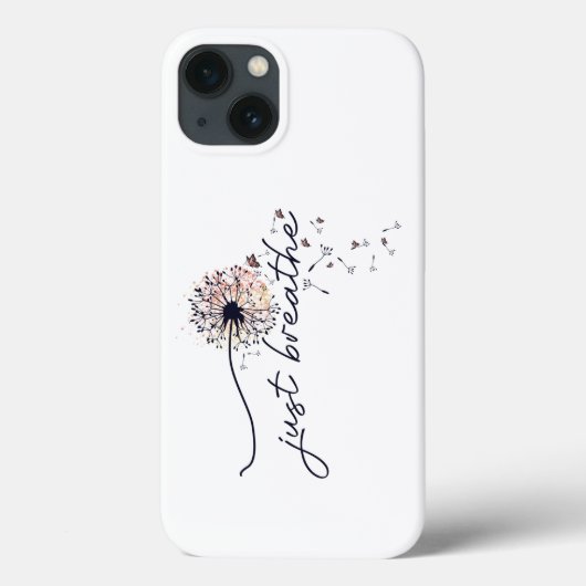タンポポの励ましヨガ Just Breathe Case-Mate iPhoneケース (裏面)