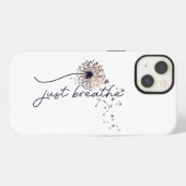 タンポポの励ましヨガ Just Breathe iPhoneケース (裏面横)